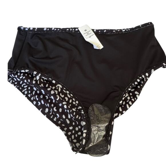 Cupshe Black Halter Scalloped Tankini Top and Standard Bottoms 2 pc Medium - Picture 5 of 9